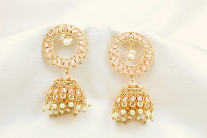 POLKI EARRING WITH JHUMKA