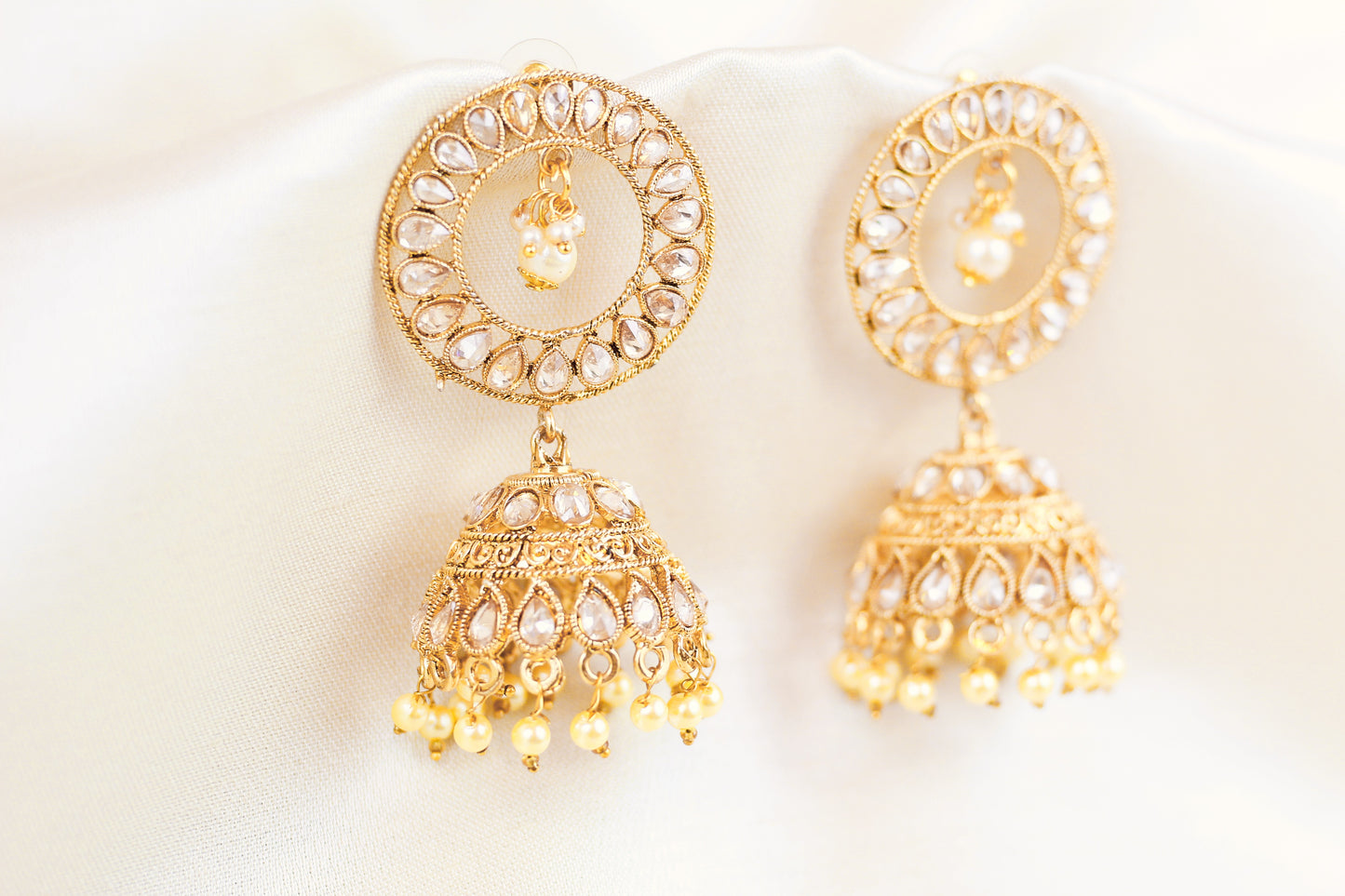 POLKI EARRING WITH JHUMKA