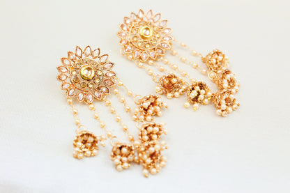 POLKI EARRING WITH JHUMKIS