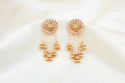 POLKI EARRING WITH JHUMKIS