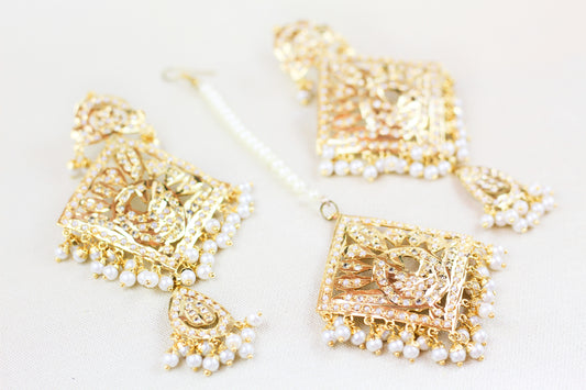 JADAU DIMOND SHAPE TIKKA SET
