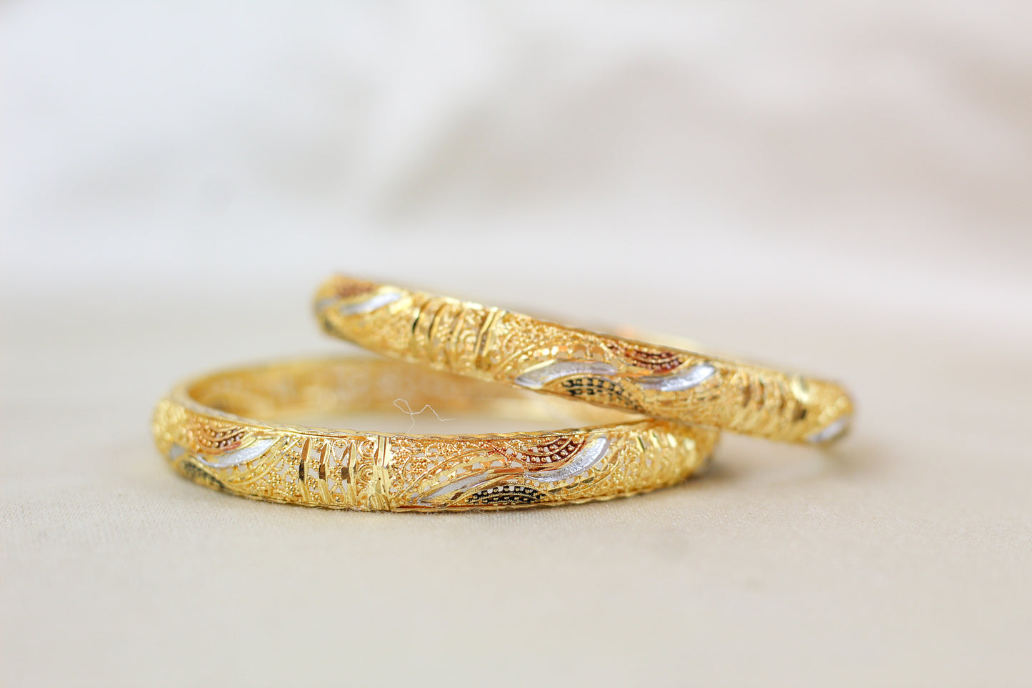 Premium Quality Gold Brass Kangan (set of 2)