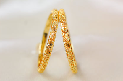 Premium Quality Gold Brass Kangan (set of 2)