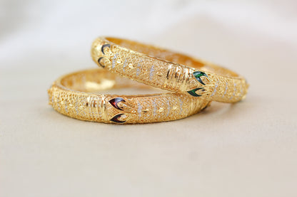 Premium Quality Gold Brass Kangan (set of 2)