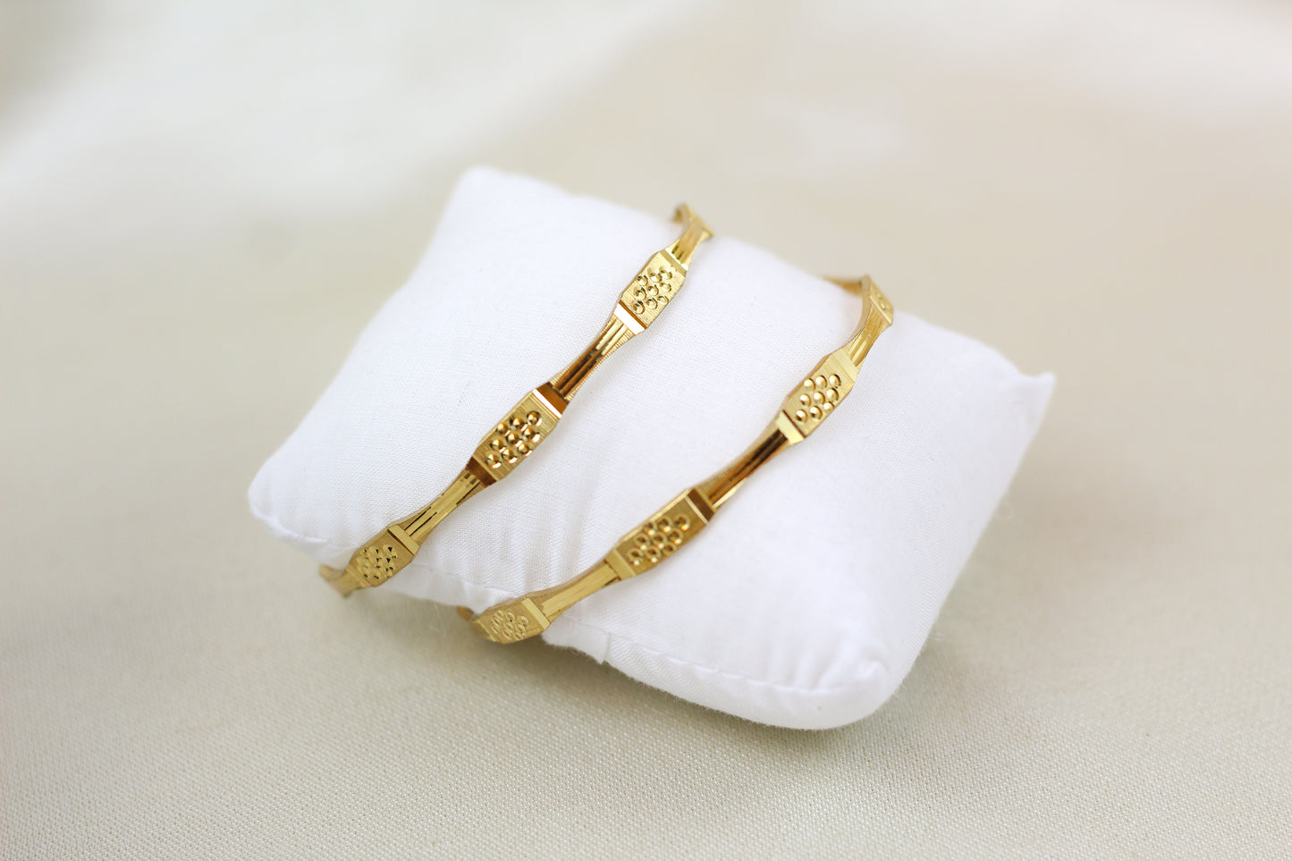 Gold Brass Bangles (set of 2)