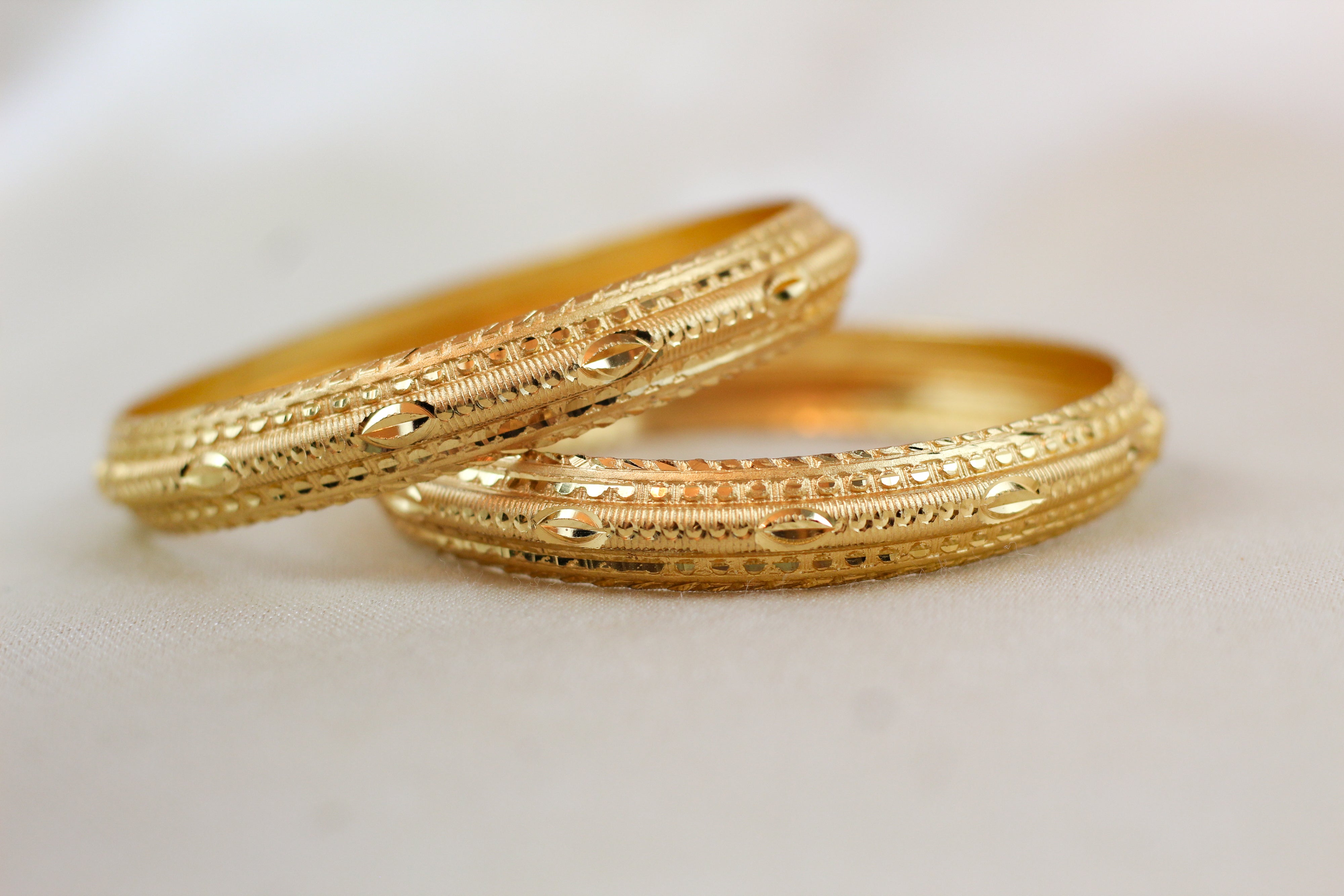 Gold Brass Kangan set of 2