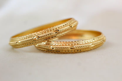 Gold Brass Kangan (set of 2)