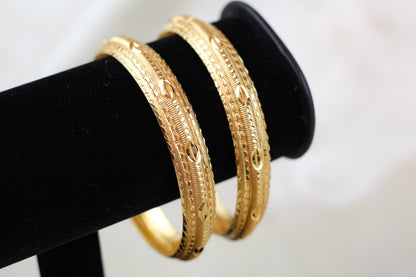 Gold Brass Kangan (set of 2)