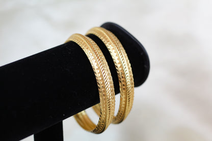 Gold Brass Kangan (set of 2)