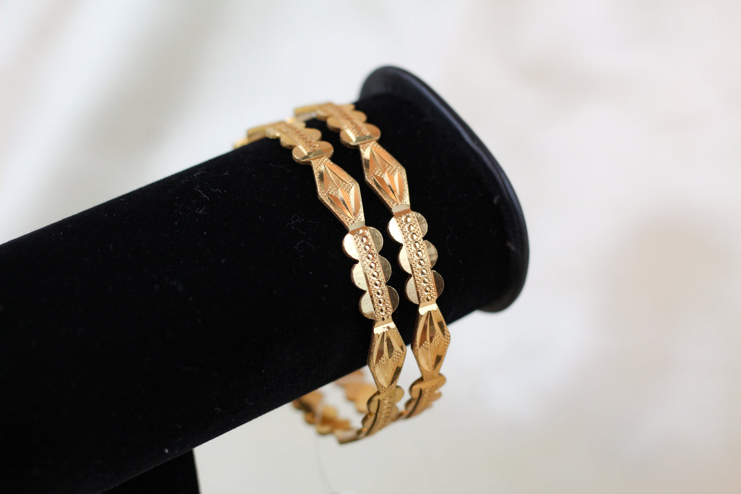 Gold Brass Bangles (set of 2)